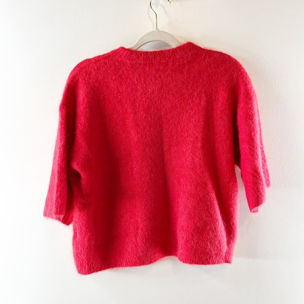Pistola Micah Elbow Length Boxy Crewneck Sweater Ruby Red XS - Picture 5 of 6